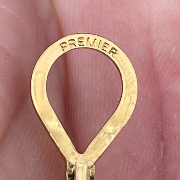 PREMIER GoldTone Rectangle Box Cut Out Clip Earrings - Picture 9 of 9